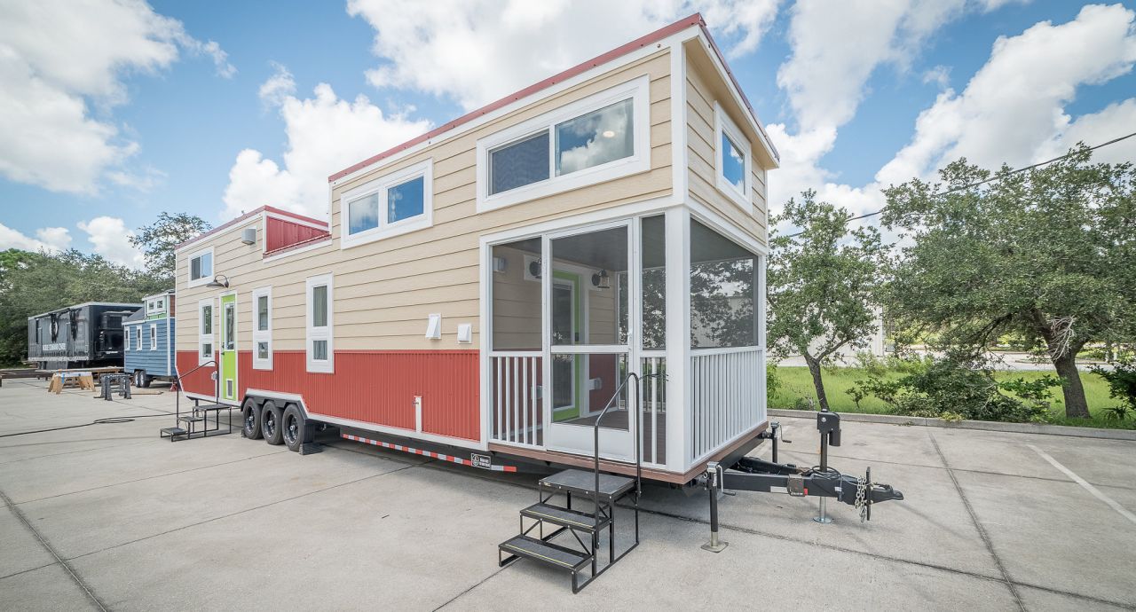 Elmore tiny house on wheels by Movable Roots Tiny Homes