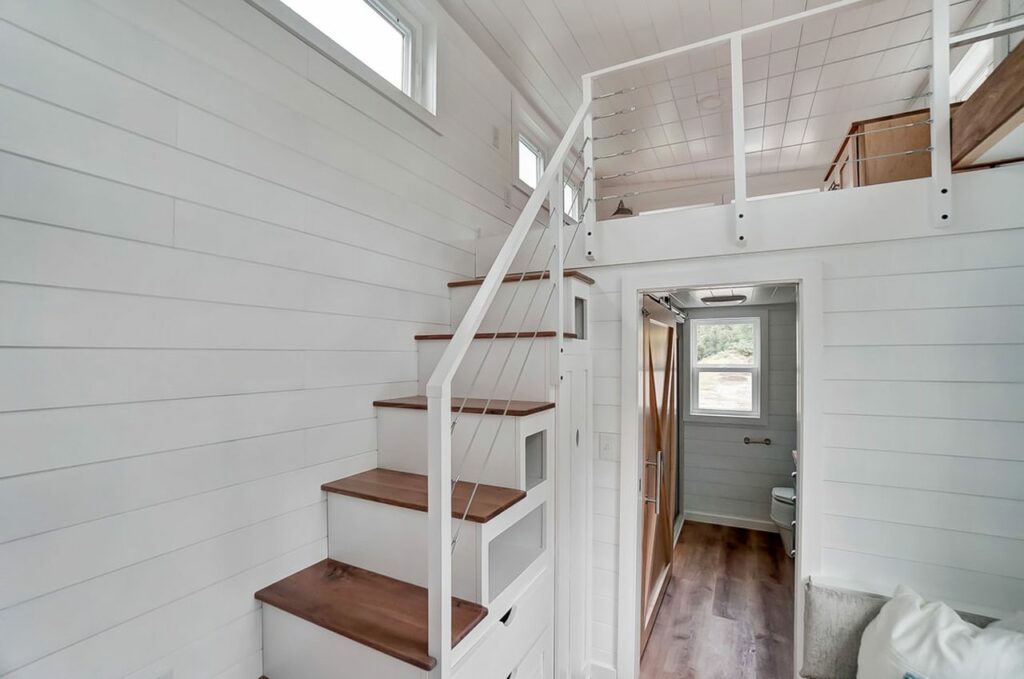 Gallaway Tiny House - Storage integrated staircase