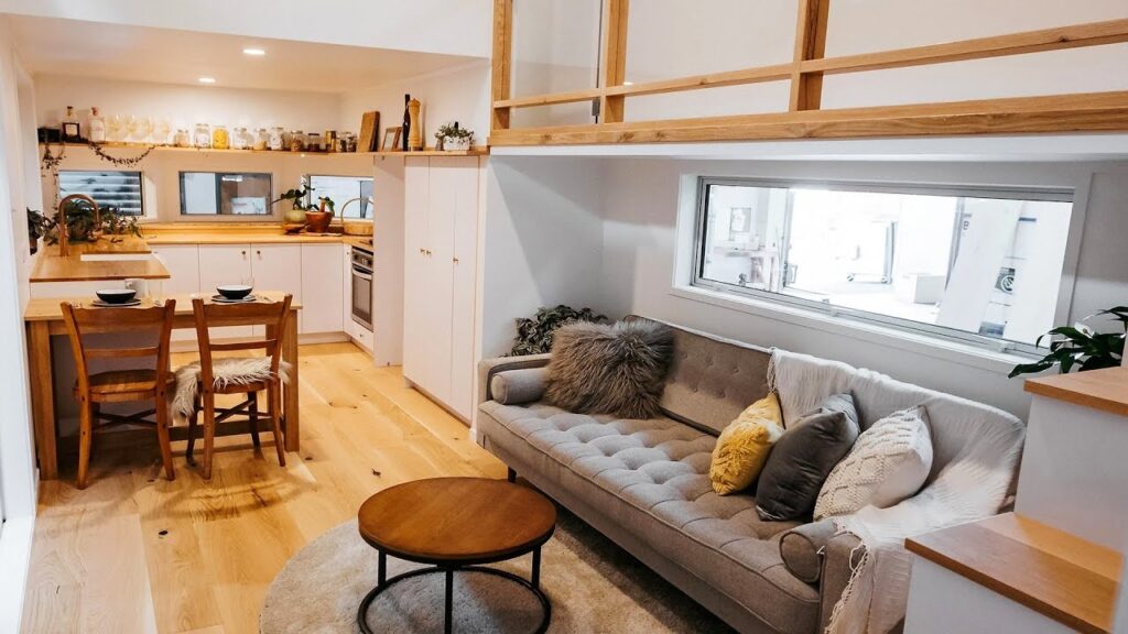 Holly Tiny House-living room and kitchen