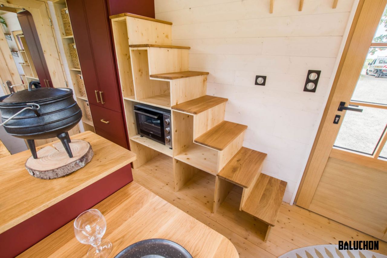 La Sorciere Tiny House storage staircase