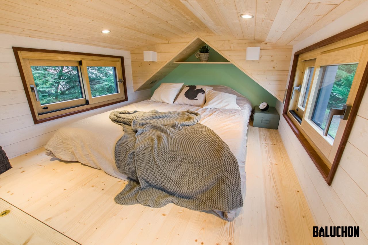 Loft Bedroom of Le Château Ambulant tiny house