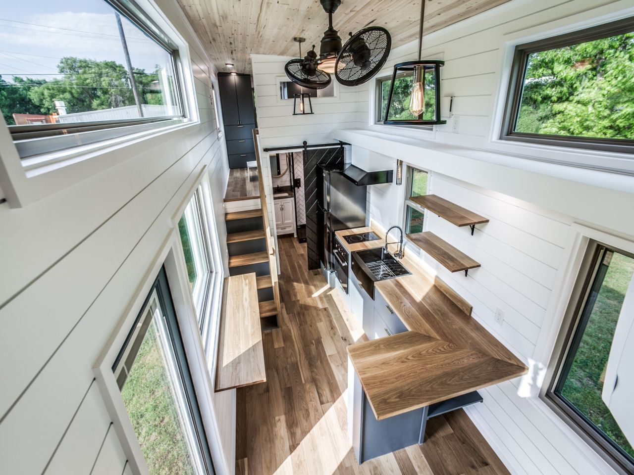 Top view of Luwan tiny house exterior