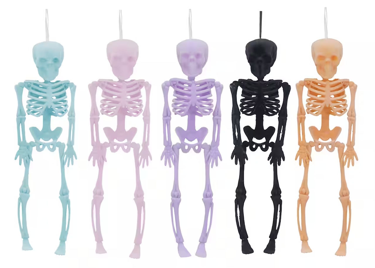 Michaels Pastel Halloween Decoration- Assorted Hanging Wall Skeletons