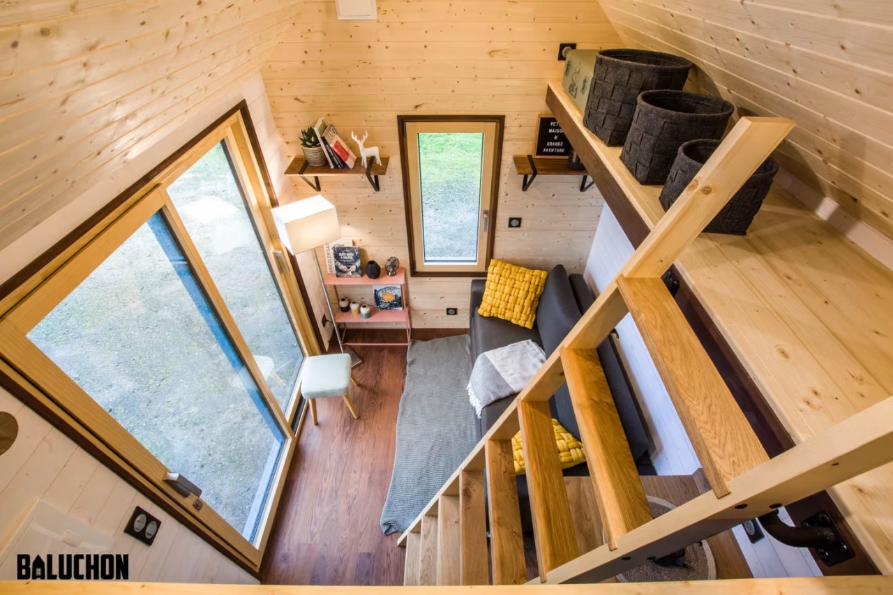 Mogote Tiny House- top view lounge area