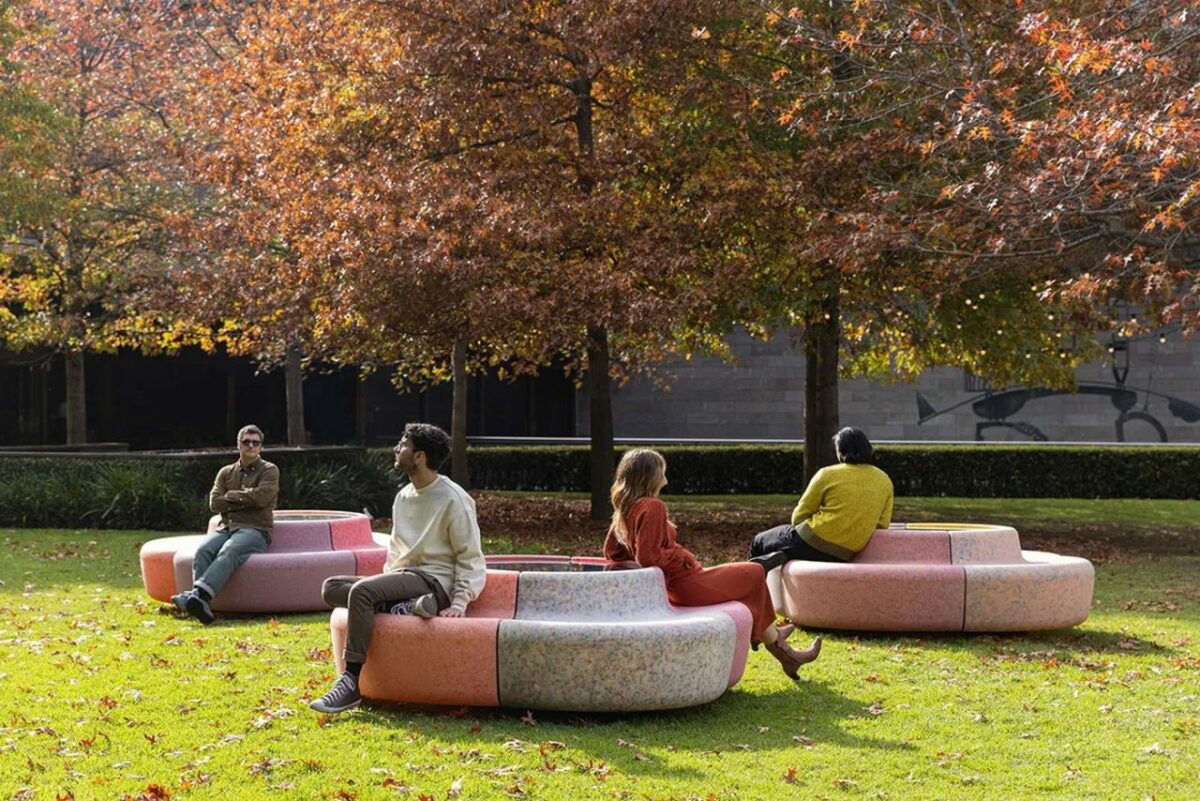 Interactive Solar-Powered Bench Spins to Cradle You in Park
