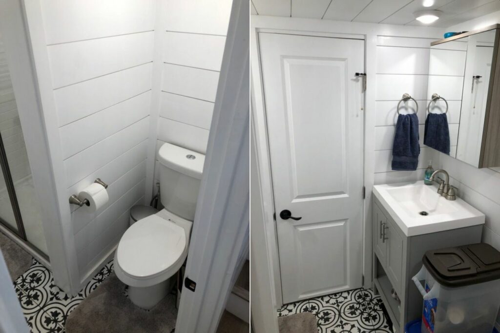 The Titan tiny house bathroom 