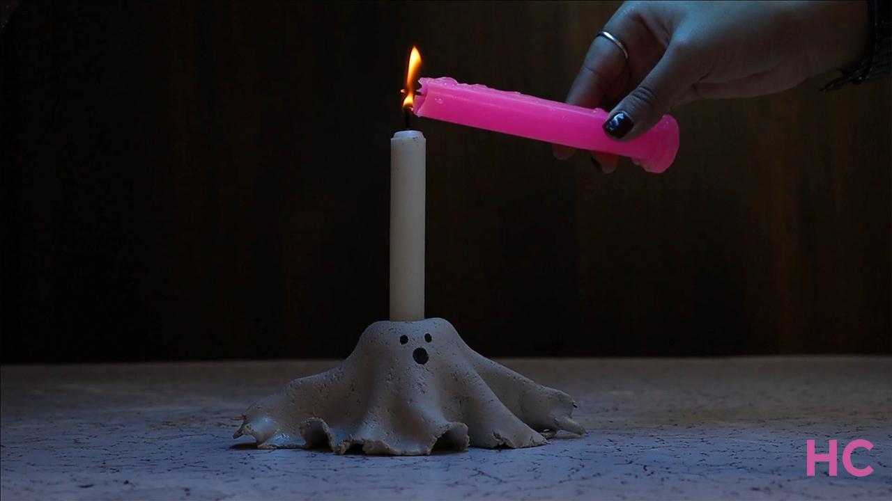 Toby the Ghost DIY Candle Holder - Light a candle