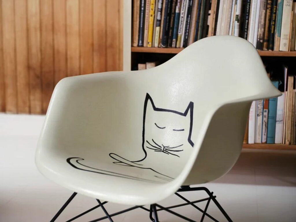 Fiberglass Armchair with Steinberg Cat.