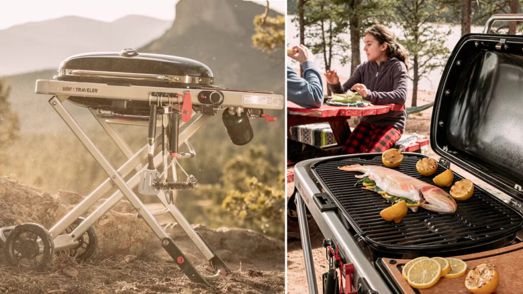 Weber - Traveler Portable GAS Grill - Stealth Edition