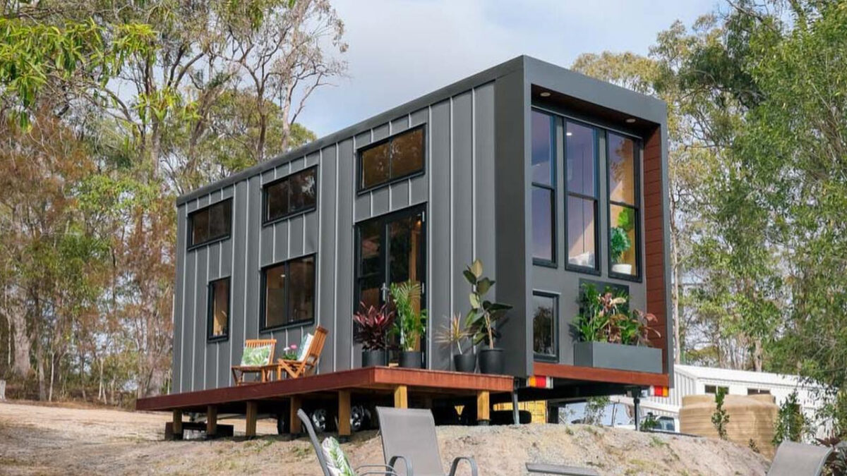 Wildscape Tiny House has an Interesting Three-Level Layout