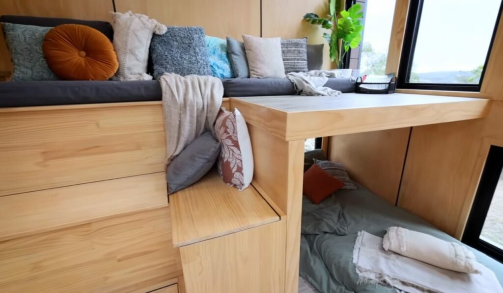 Wildscape Tiny House- Bedroom under living room