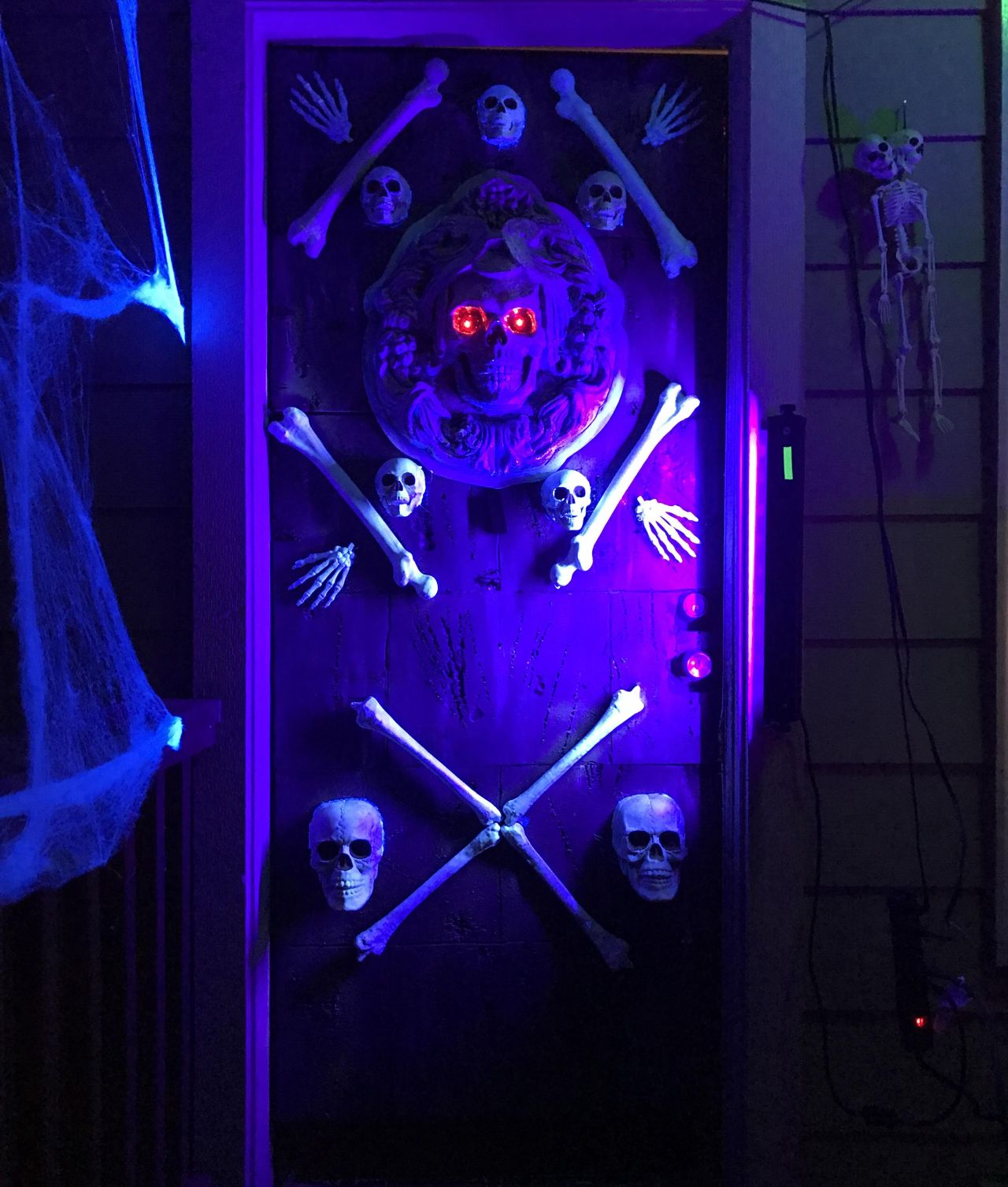 Crypt front door halloween decor ideas