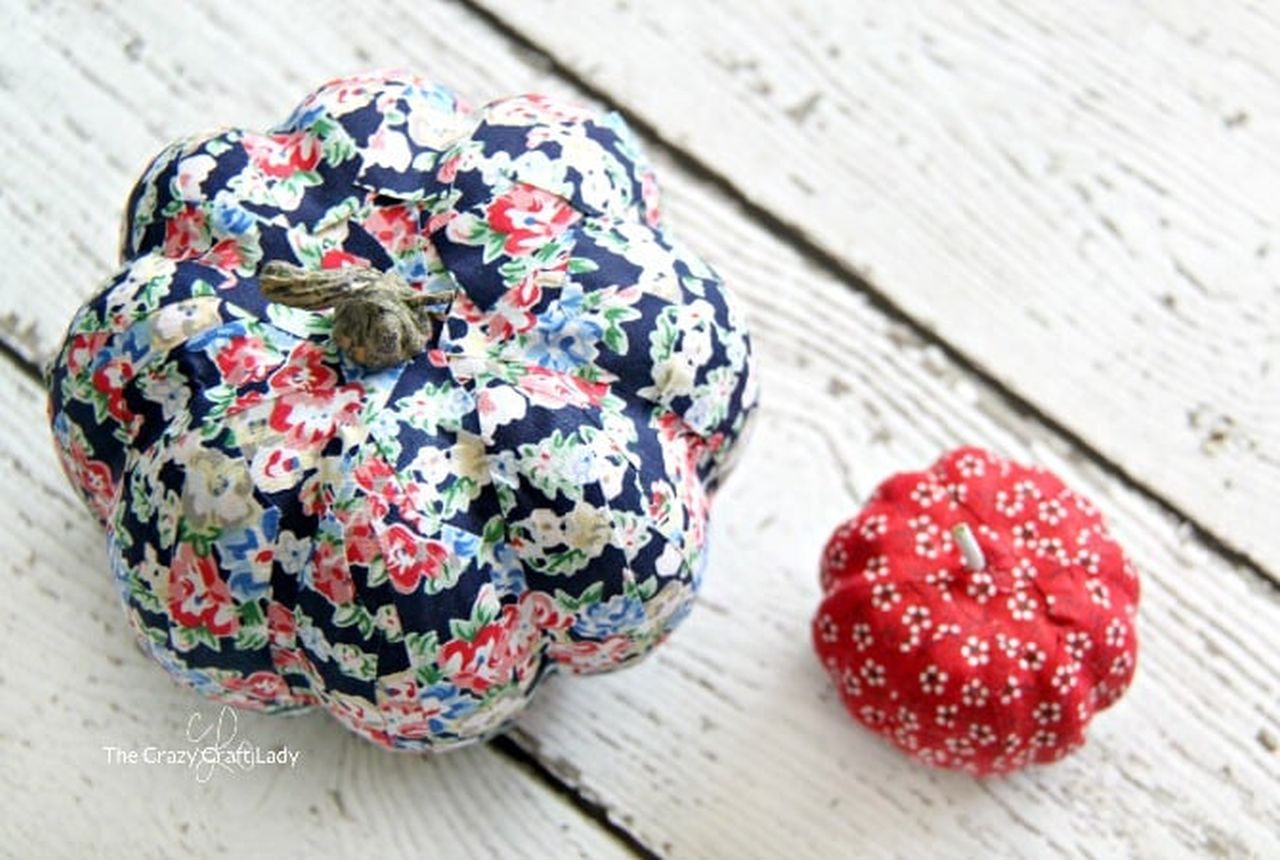 DIY Fabric Tape Pumpkins