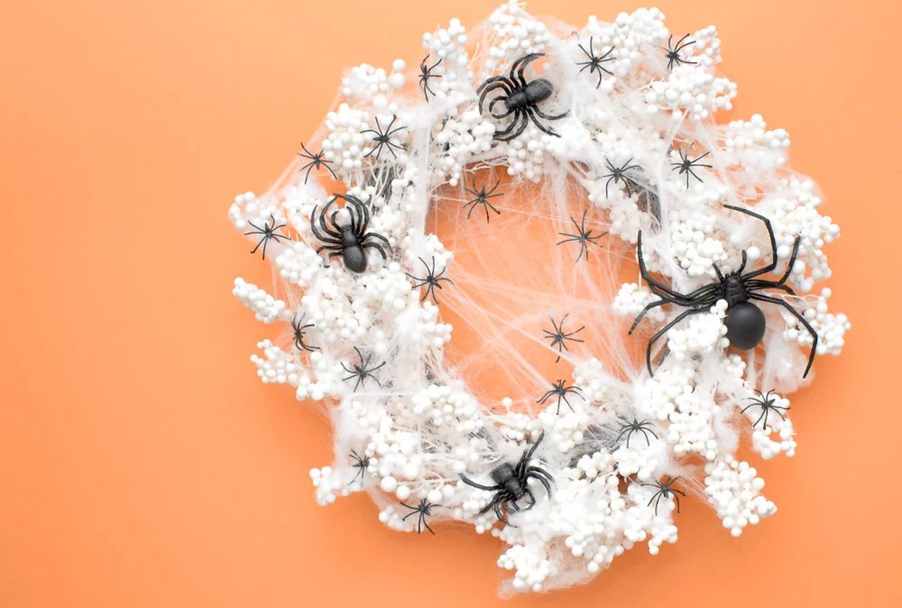 DIY Spiderweb Halloween Wreath