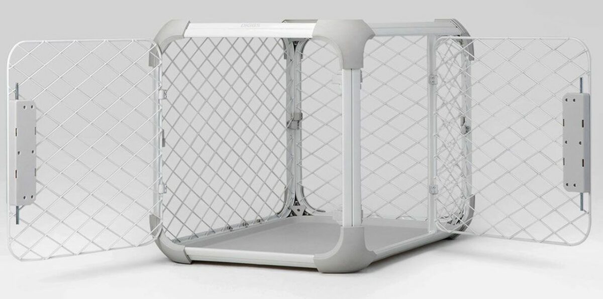 Diggs Evolv Dog Crate is your pet's Hybrid Playpen