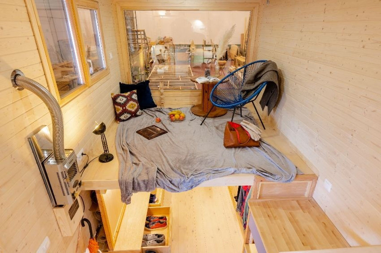 Freyja Tiny House-loft living space