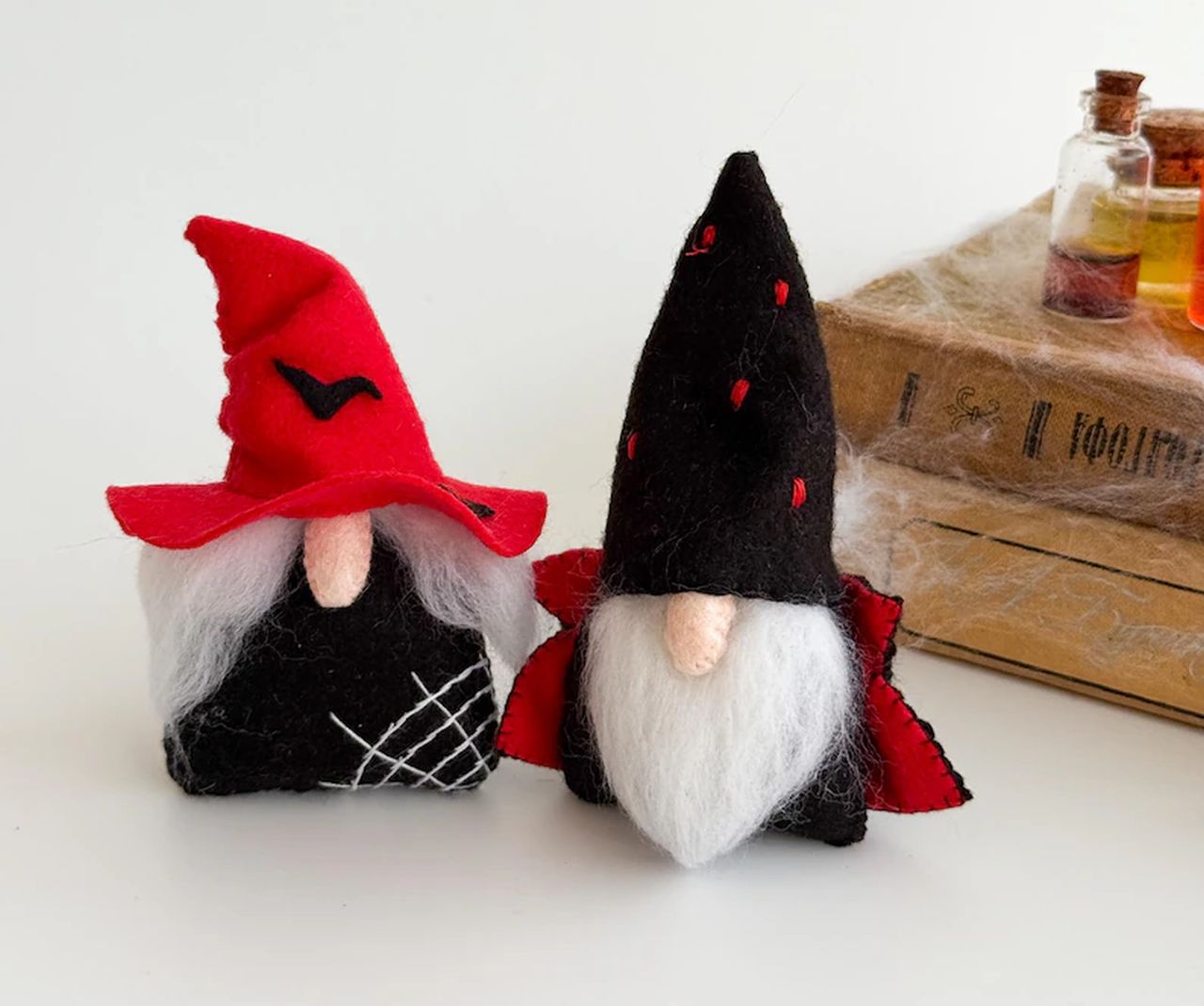 Halloween Gnome Dracula and Witch
