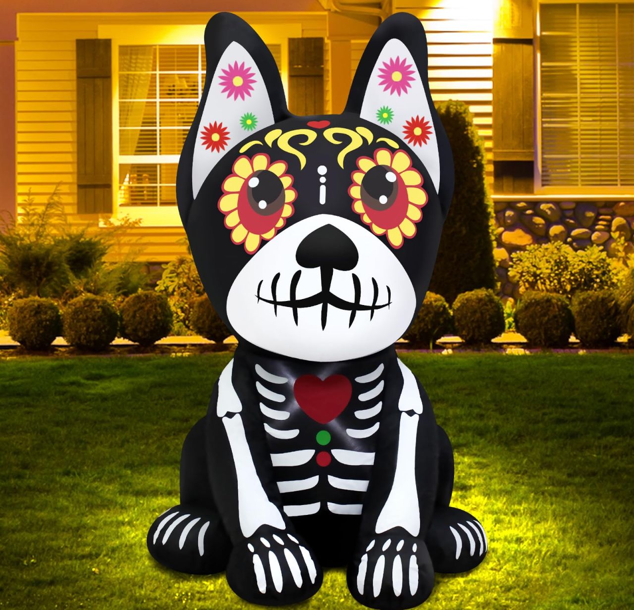 Halloween Inflatables Dia de Los Muertos Dog