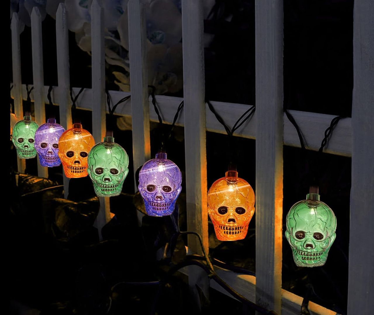 Halloween Skull String Lights