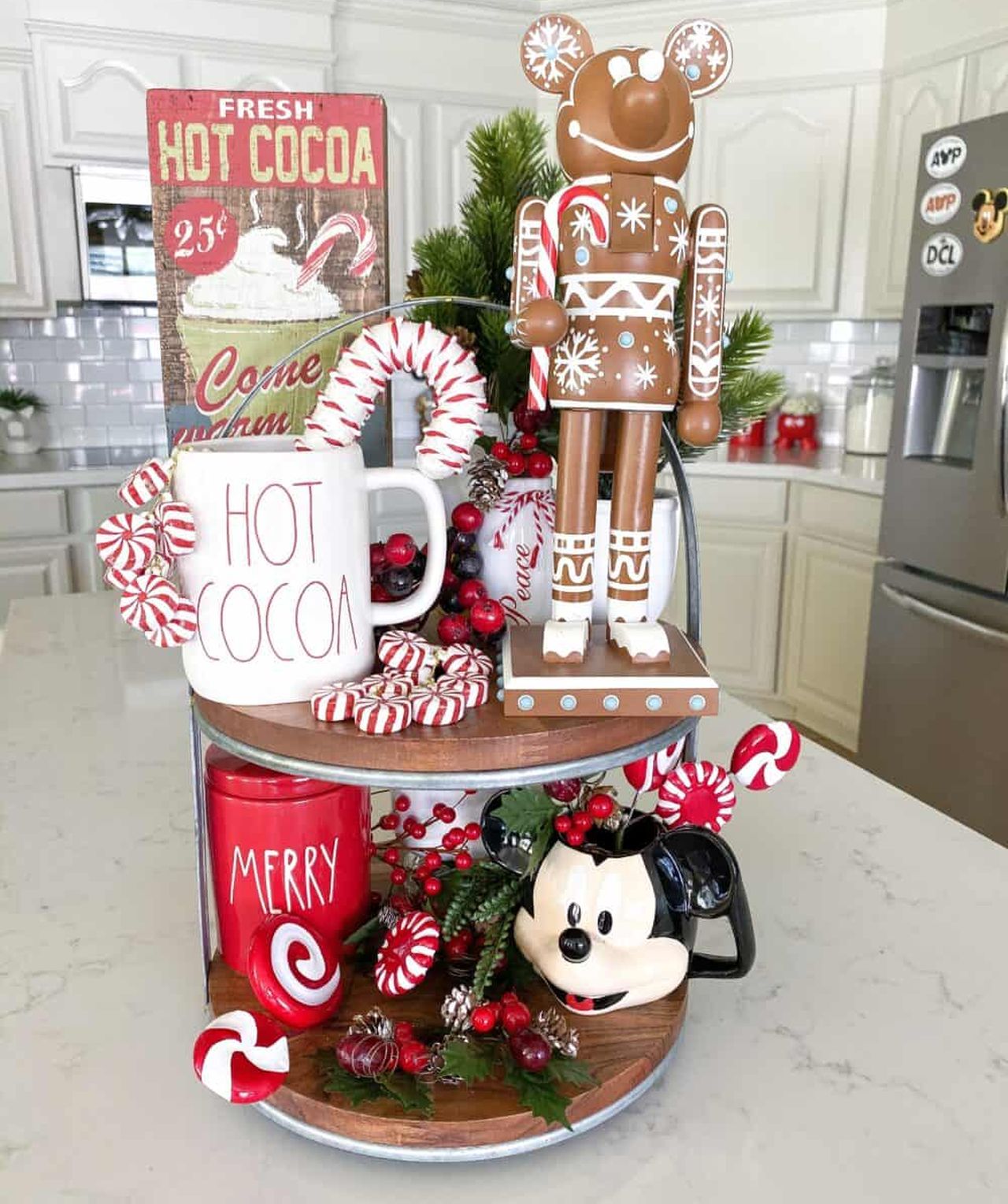 Halloween tiered tray decor ideas in disney theme