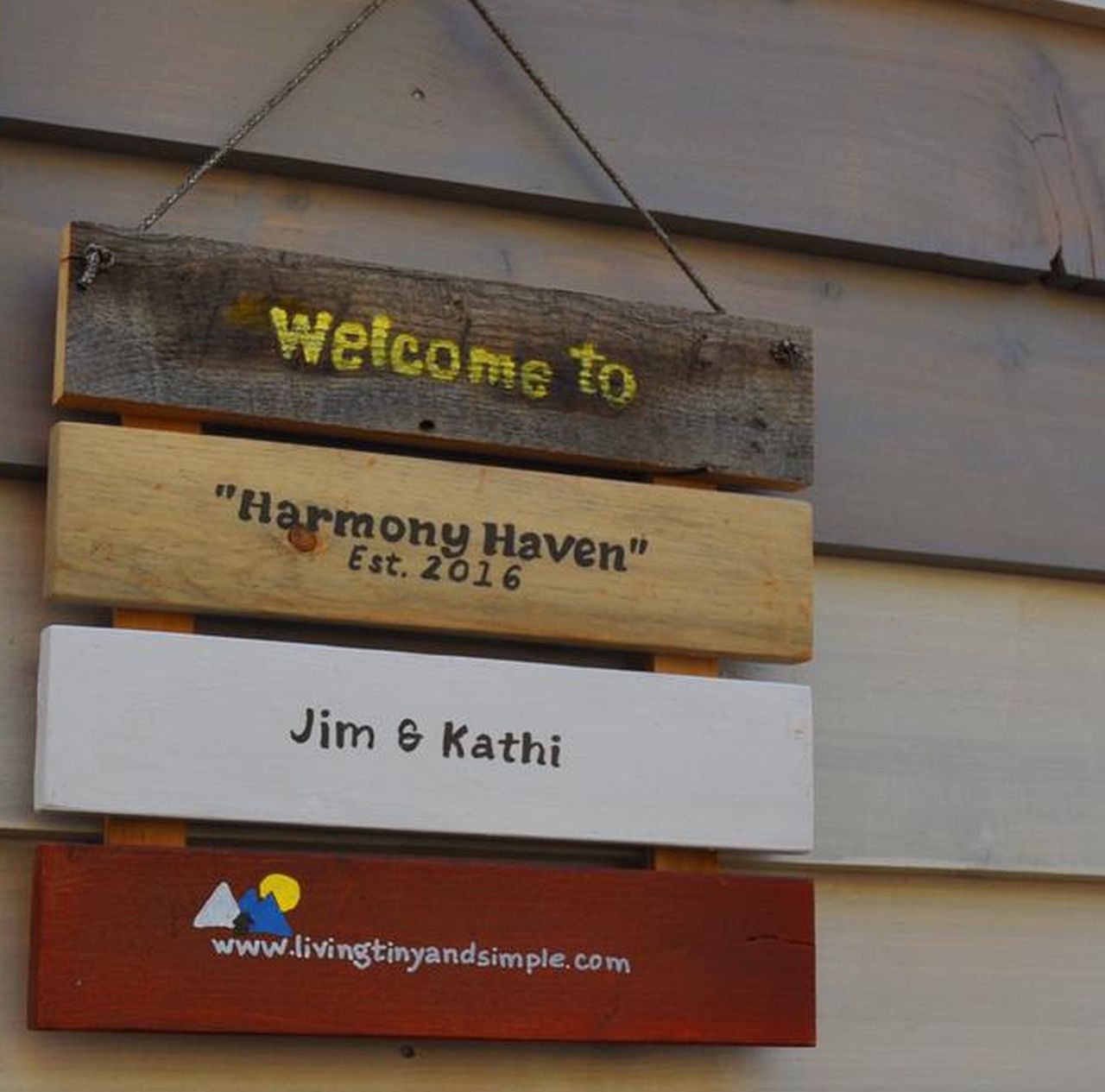 Harmony Tiny House-Name Plate