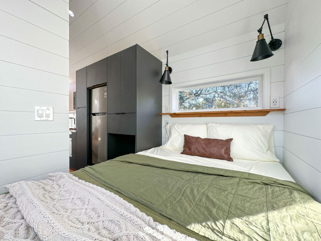 Jojo Bean Tiny House has Ground Floor Bedroom in Clever Layout