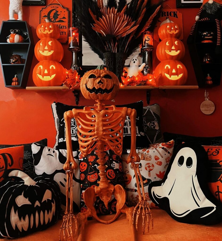 Maximalist Halloween Decoration - Meet the Pumpkin Skeleton