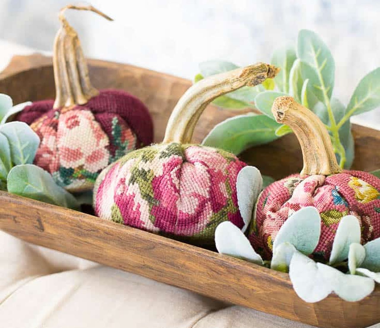 Needlepoint Pumpkins For Fall Decorating