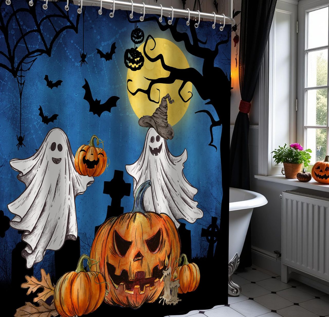 Pinata Halloween Shower Curtain 