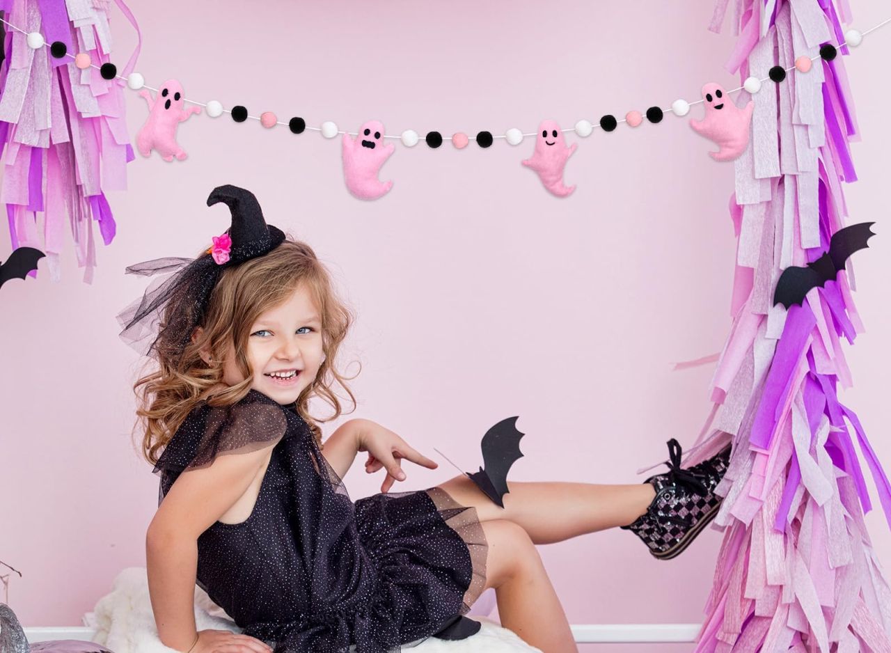 Pink Ghost Hanging Garland