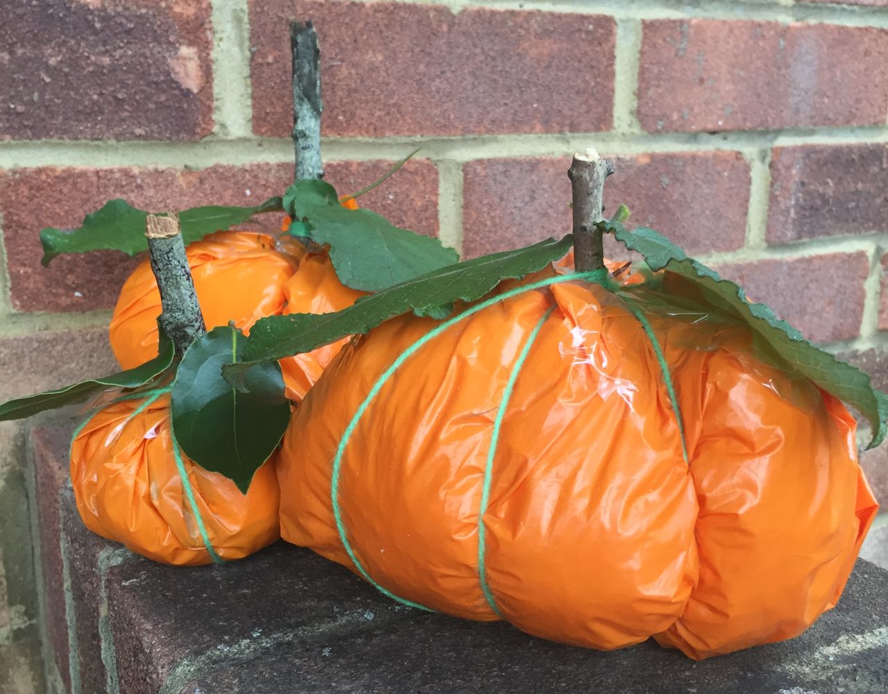 Plastic Bag Pumpkins