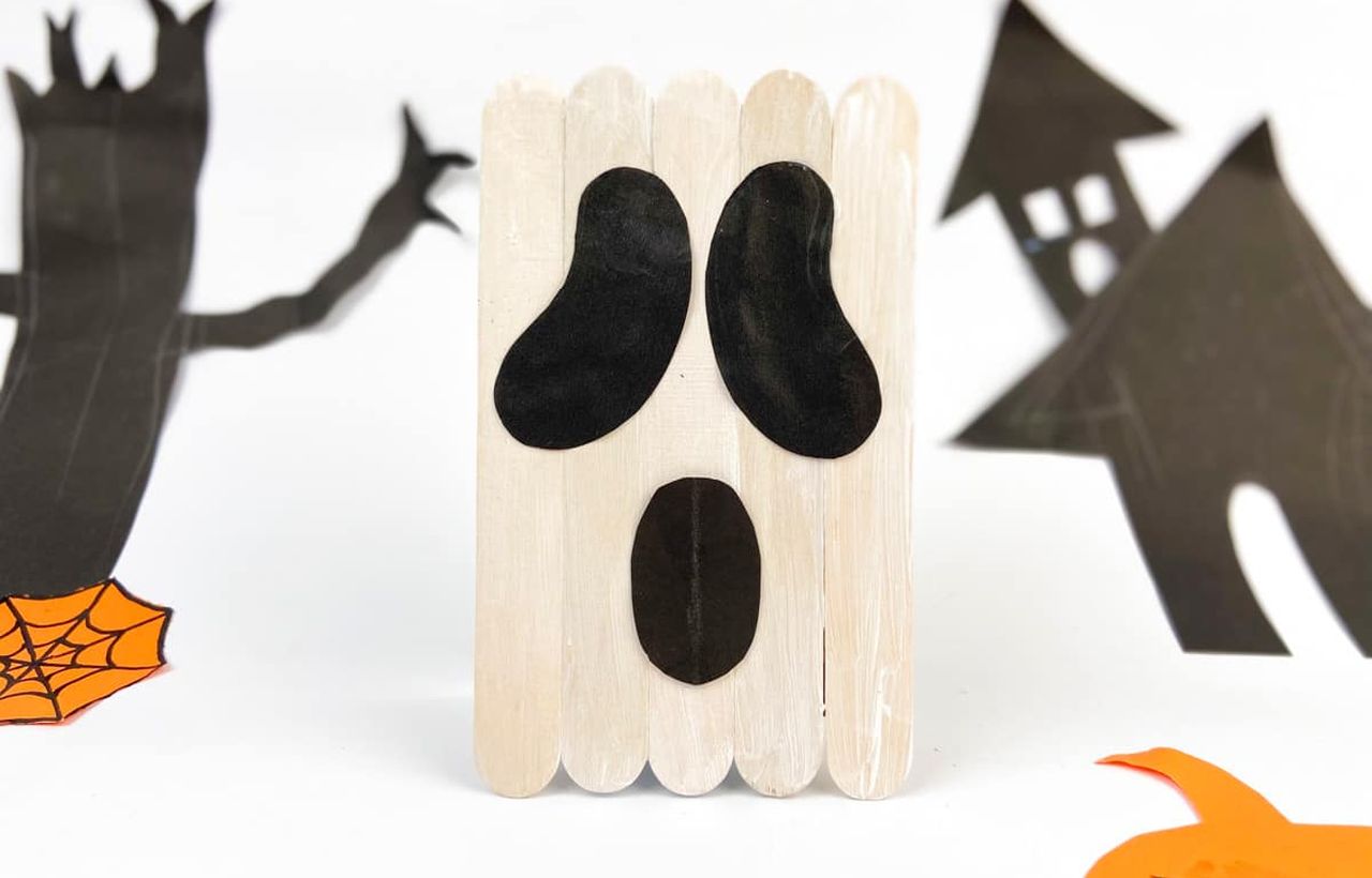 Popsicle Stick Ghost Craft
