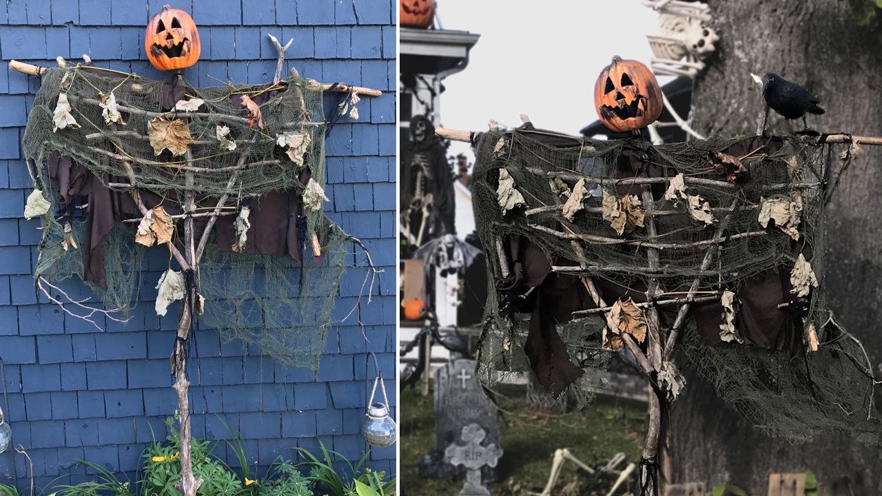 Scarecrow Decorations for Halloween - threadbare scarecrow