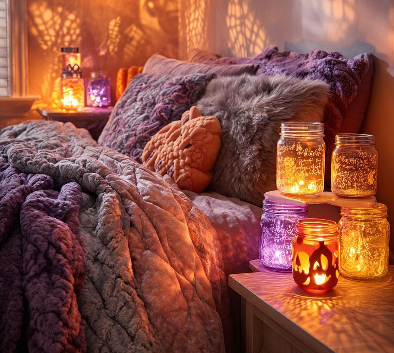 Spooky lantern jars for Halloween