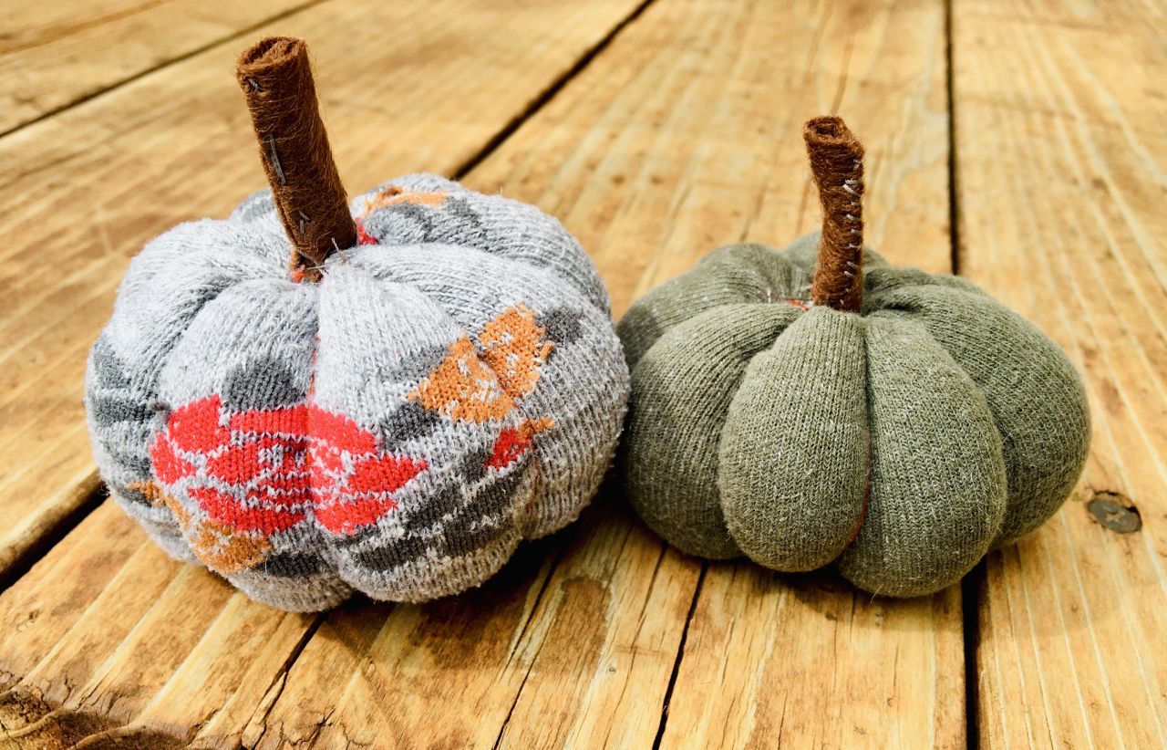Upcycled Sock Pumpkins