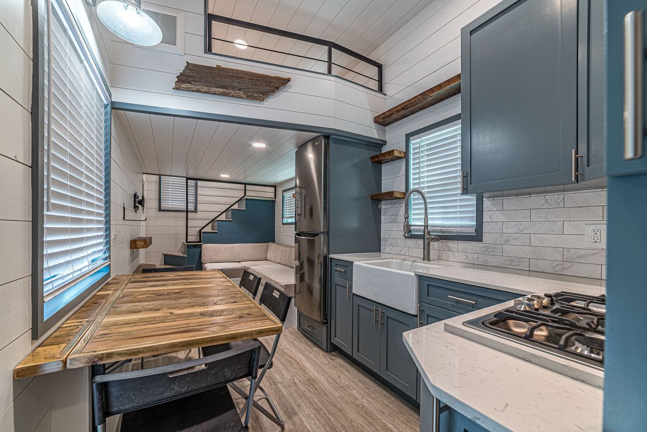 Wansley tiny house on wheels by Movable Roots Tiny Homes