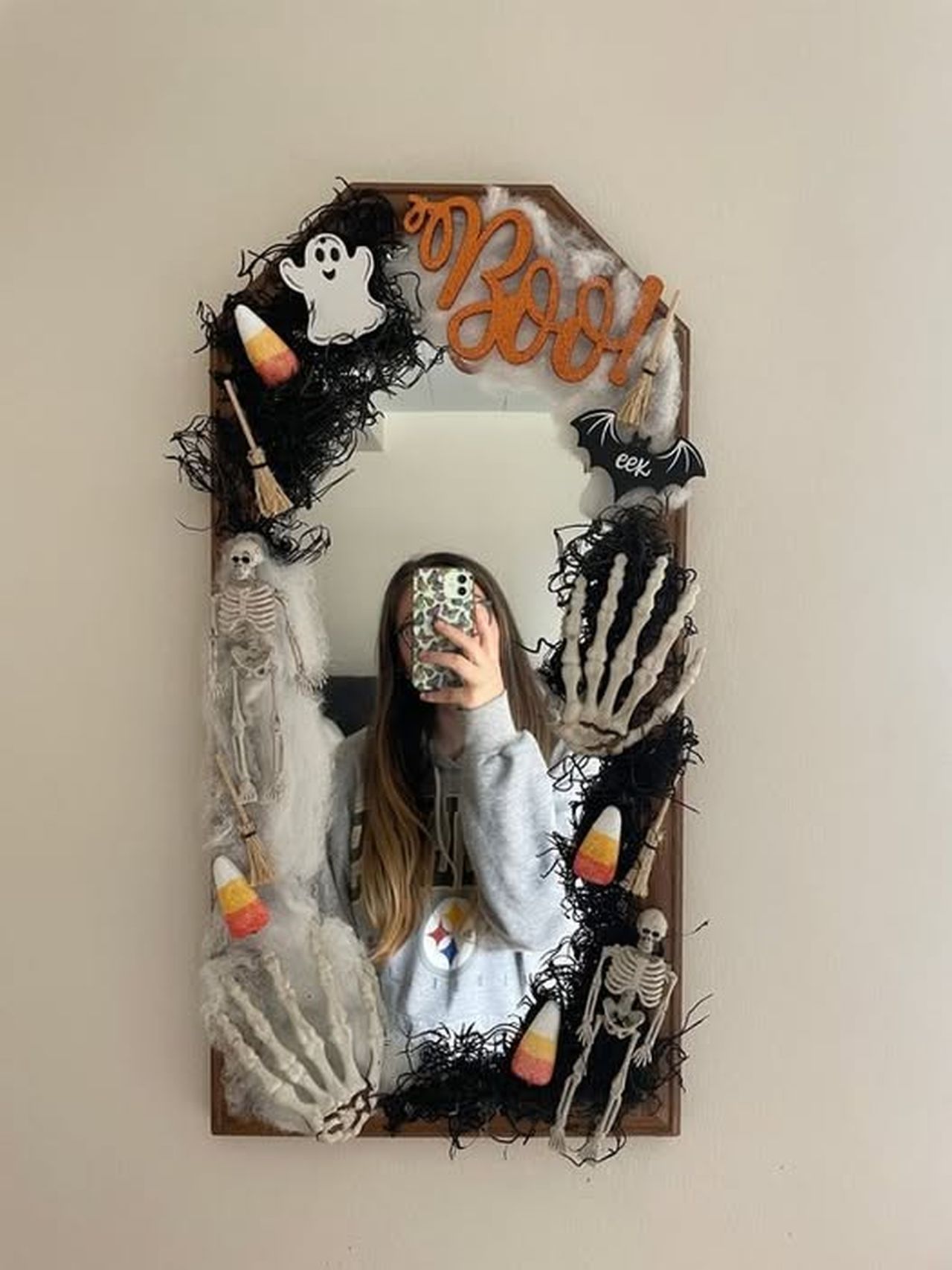 halloween themed mirror