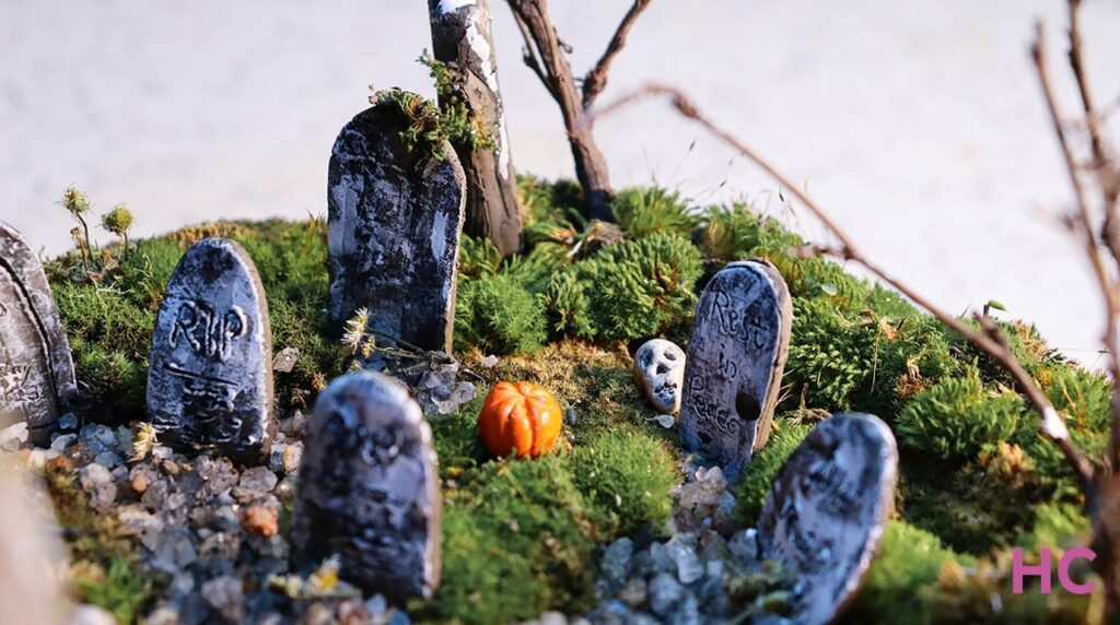 miniature Halloween Graveyard