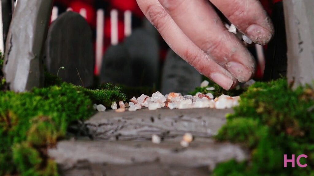 miniature Halloween Graveyard - landscaping