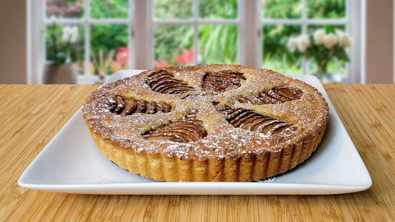 Almond Frangipane Pear Pie