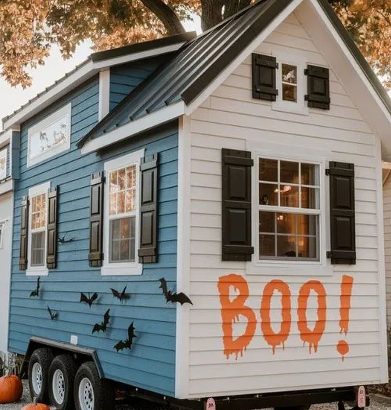 Bat Attack - Tiny House Halloween Decoration