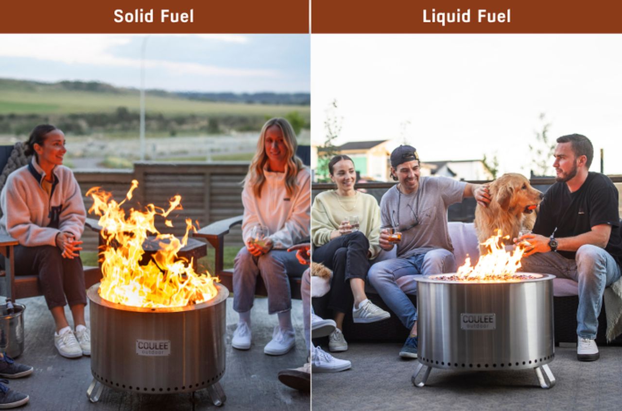 Coulee Colorado World's First Quad-Fuel Smokeless Fire Pit offers multi-fuel versatility