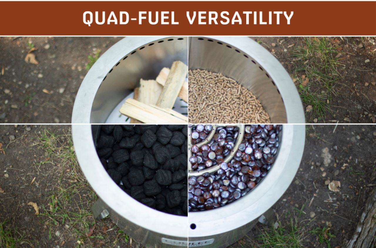 Coulee Colorado World's First Quad-Fuel Smokeless Fire Pit supports four types of fuel