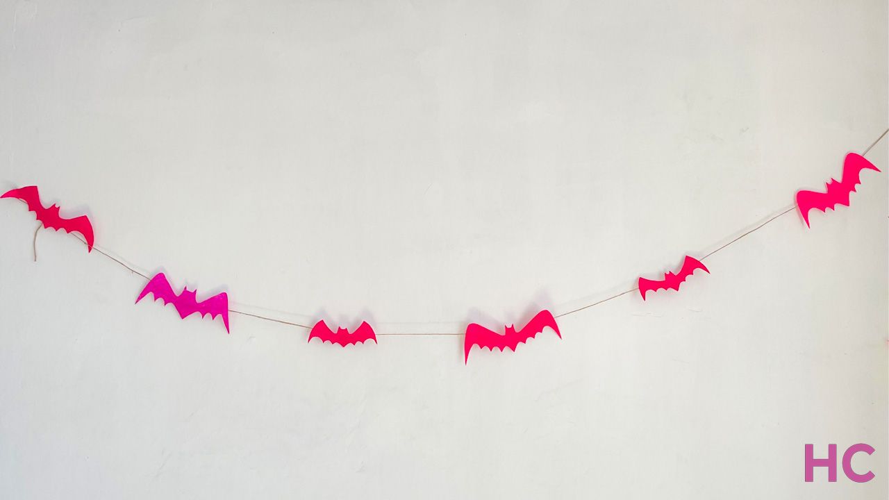 DIY Pink Bat Garland