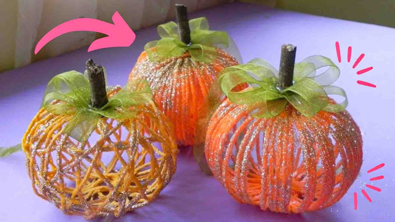 DIY Yarn Pumpkin