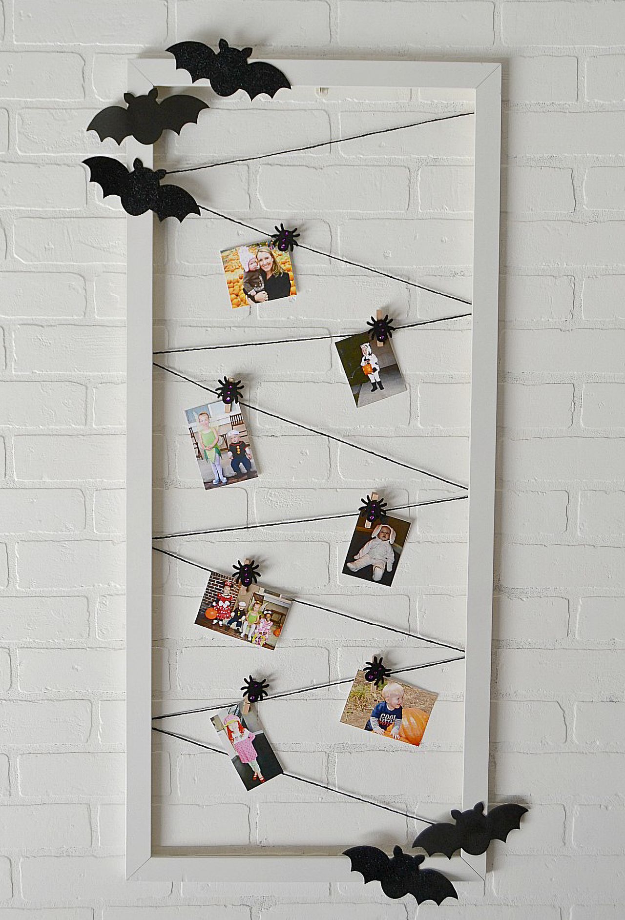 Easy Halloween Photo Display From A Thrifted Frame