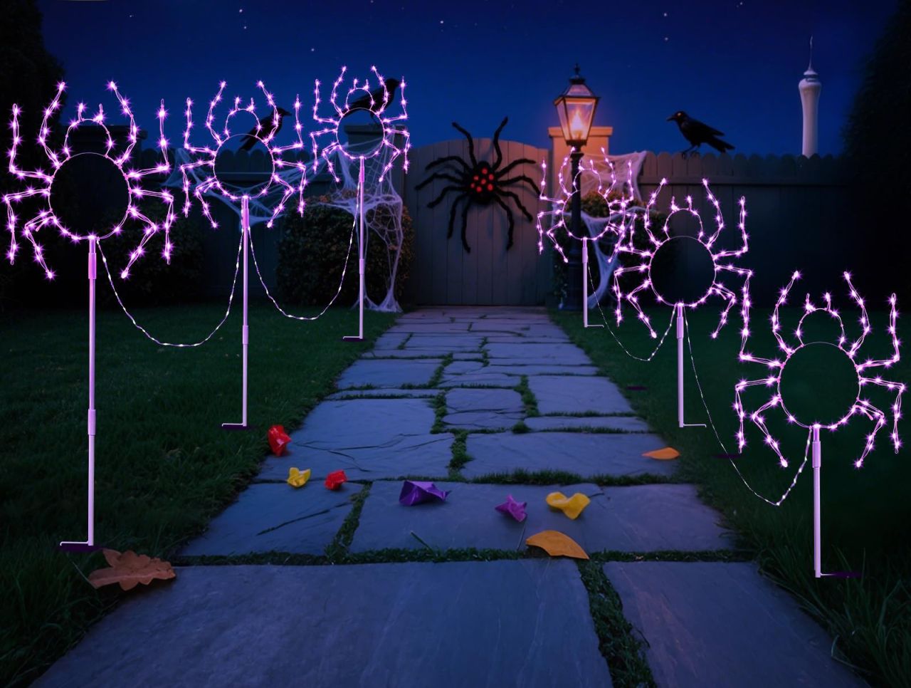 Halloween Spider Pathway Lights