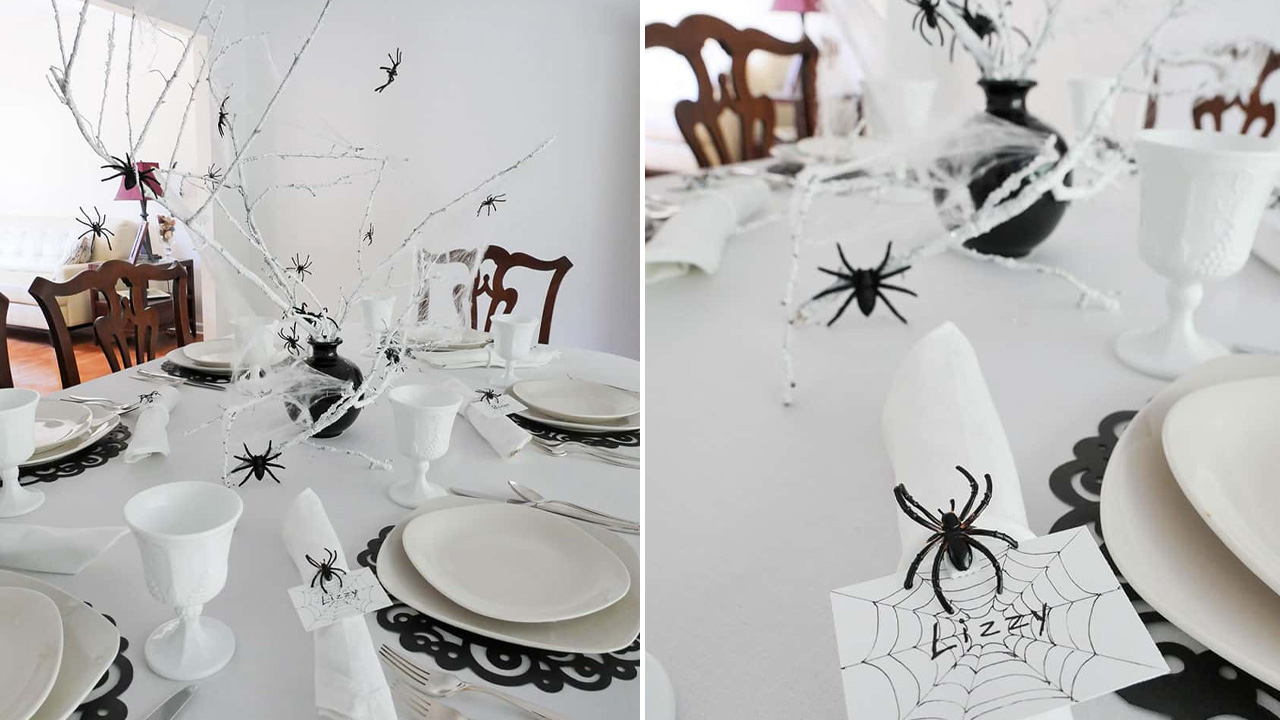Halloween Table Decoration Ideas -White Supremacy on Halloween Table
