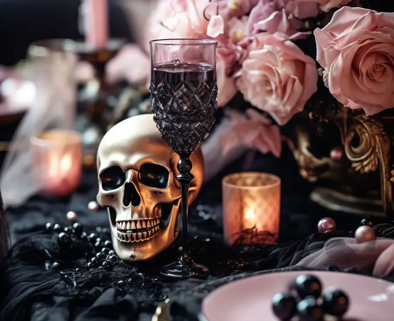 Halloween table Decoration Ideas - make it gothic