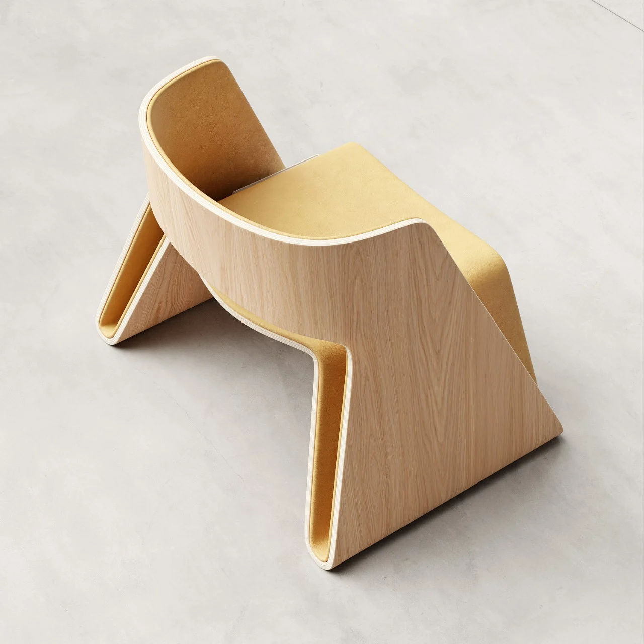 João Teixeira’s Void Chair is crafted from a single piece of plywood